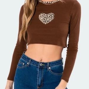 Edikted “Close To My Heart Crop Top”